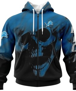Detroit Lions Custom Name & Number All Over Print Hoodie For Fans