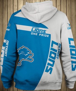 Detroit Lions Hoodie 3D All Over Print Zip Hoodie Pullover Gift For Fans