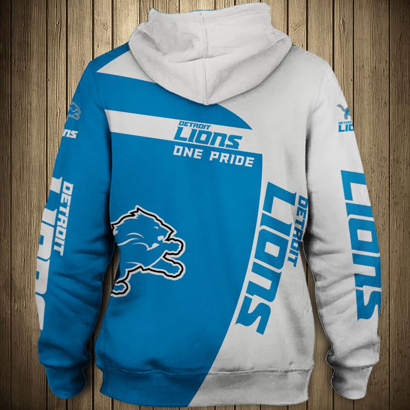 Detroit Lions Hoodie 3D All Over Print Zip Hoodie Pullover Gift For Fans