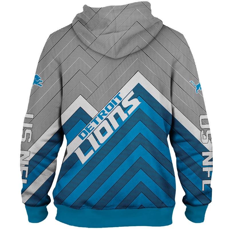 Detroit Lions Hoodie 3D All Over Print Zip Hoodie Pullover In Full Size