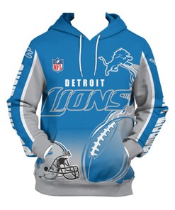 Detroit Lions Hoodie 3D Cute Flame Balls Graphic All Over Print Zip Hoodie Gift For Fans