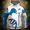 Detroit Lions Hoodie 3D Graphic Balls All Over Print Zip Hoodie Pullover