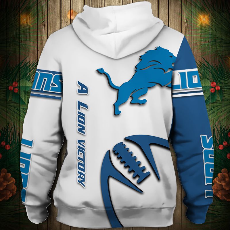 Detroit Lions Hoodie 3D Graphic Balls All Over Print Zip Hoodie Pullover