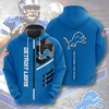 Detroit Lions Hoodie 3D No 1 All Over Print Gifts For Fans