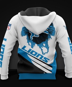Detroit Lions Hoodie All Over Print Cool Graphic Gifts For Fans
