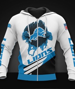 Detroit Lions Hoodie All Over Print Cool Graphic Gifts For Fans
