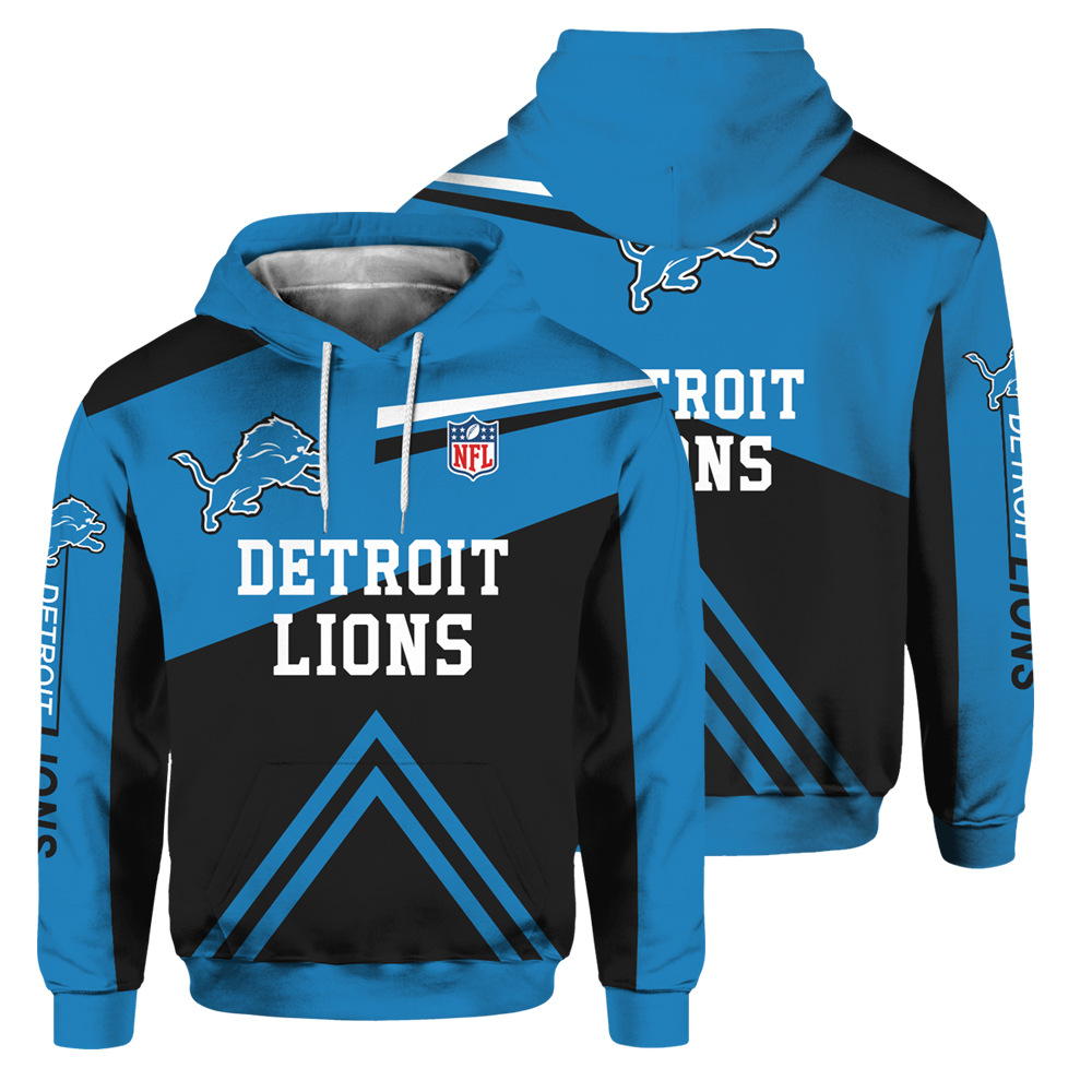 Detroit Lions Hoodie Cute All Over Print Zip Hoodie Gifts For Fans