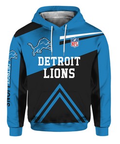 Detroit Lions Hoodie Cute All Over Print Zip Hoodie Gifts For Fans