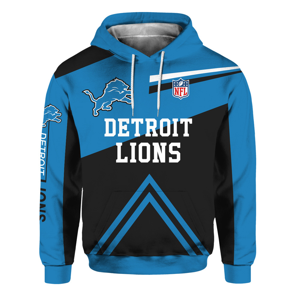 Detroit Lions Hoodie Cute All Over Print Zip Hoodie Gifts For Fans
