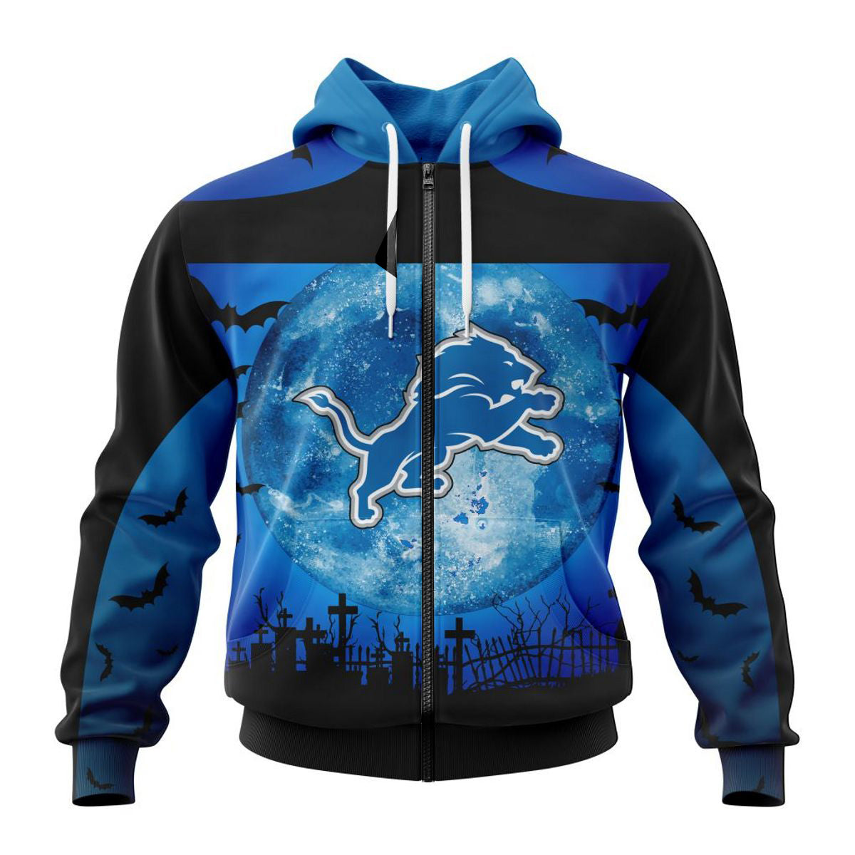 Detroit Lions Hoodie Halloween 3D All Over Print Custom Name & Number Gifts For Fans