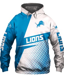 Detroit Lions Hoodie Long Sleeve All Over Print Zip Hoodie For Fan