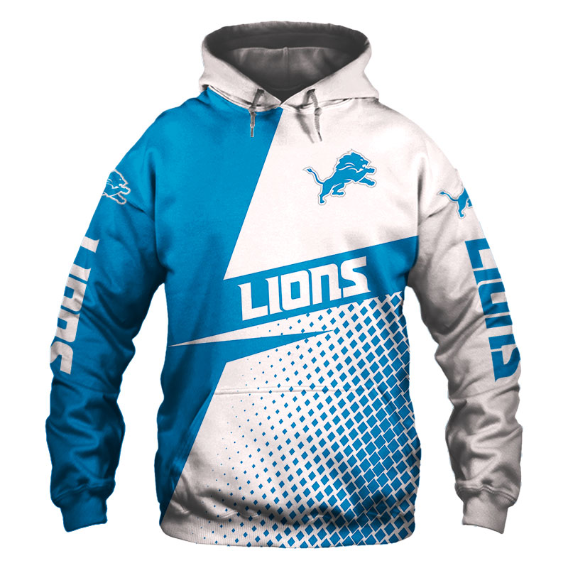 Detroit Lions Hoodie Long Sleeve All Over Print Zip Hoodie For Fan