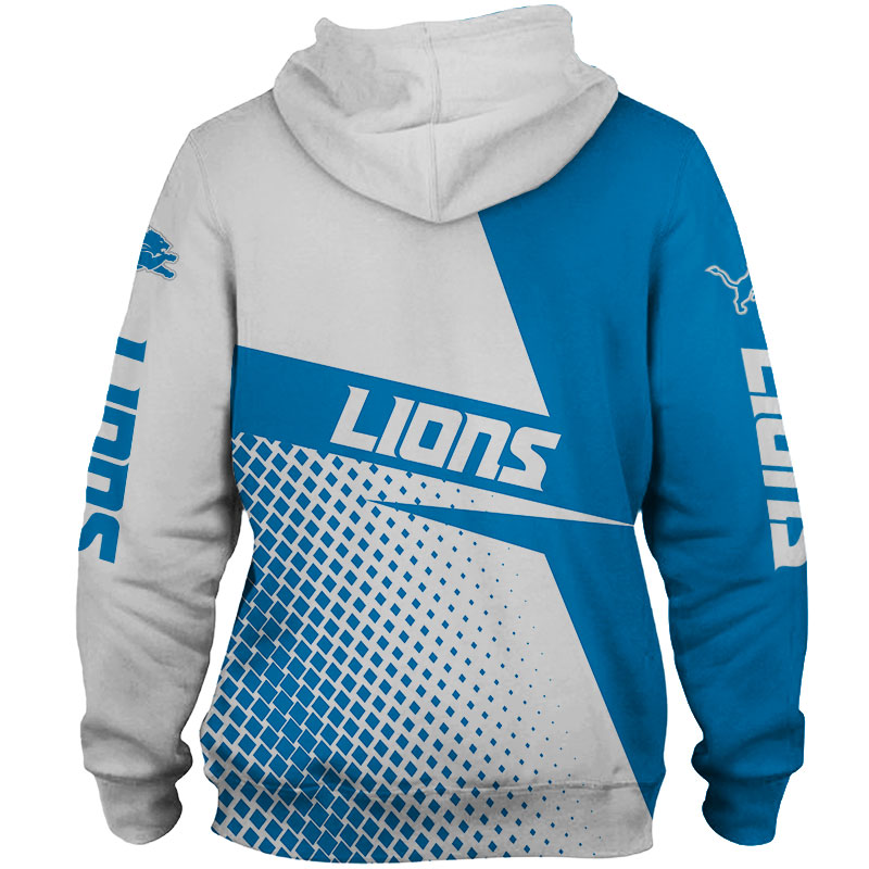 Detroit Lions Hoodie Long Sleeve All Over Print Zip Hoodie For Fan