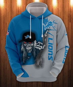 Detroit Lions Hoodie Ultra Death Graphic All Over Print Halloween Gift