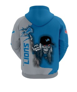 Detroit Lions Hoodie Ultra Death Graphic All Over Print Halloween Gift
