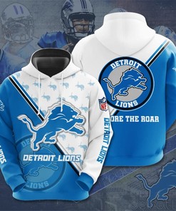 Detroit Lions Hoodie With Seal Motifs All Over Print Gifts For Fans