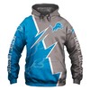 Detroit Lions Hoodie Zigzag Graphic All Over Print Zip Hoodie Gift For Fans
