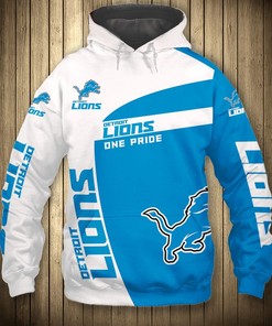 Detroit Lions One Pride All Over Print Zip Up Hoodie For Fans