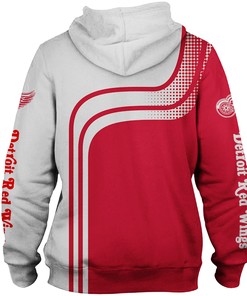 Detroit Red Wings All Over Print Zip Hoodie Pullover For Fans