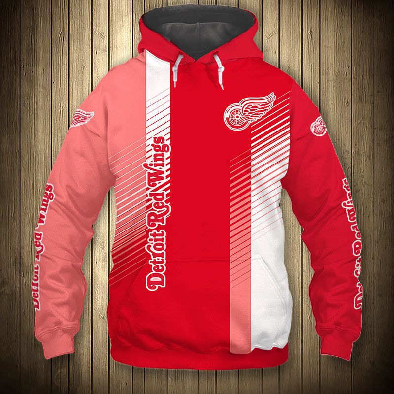 Detroit Red Wings Cute Design All Over Print 3D Pullover Hoodie
