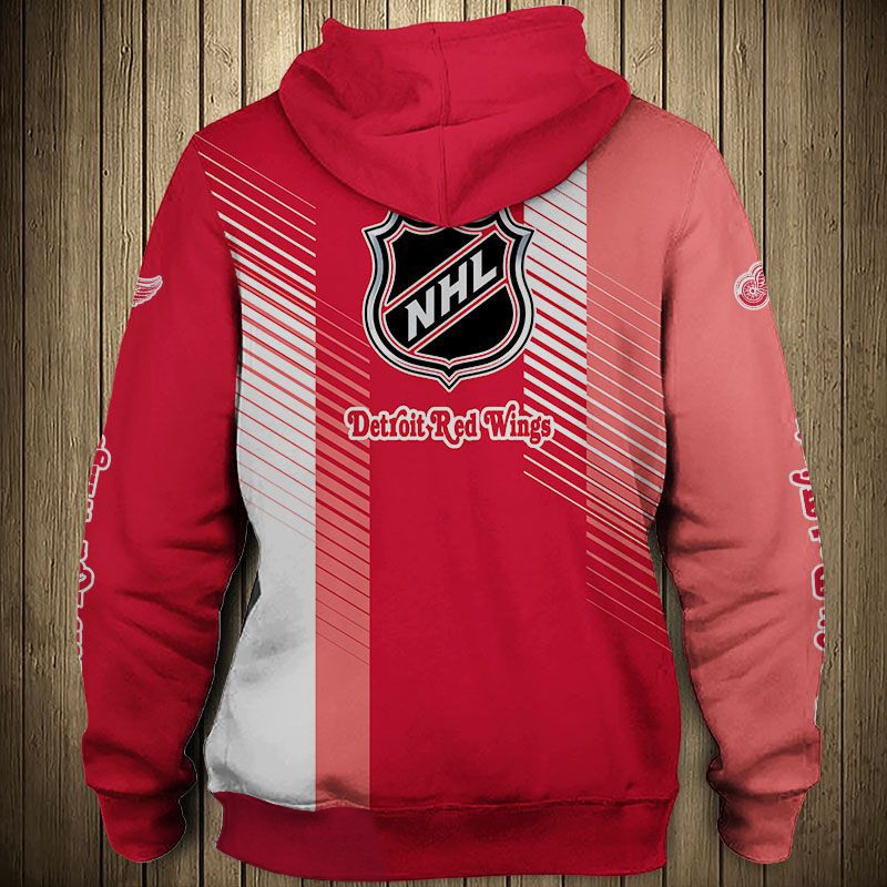 Detroit Red Wings Cute Design All Over Print 3D Pullover Hoodie