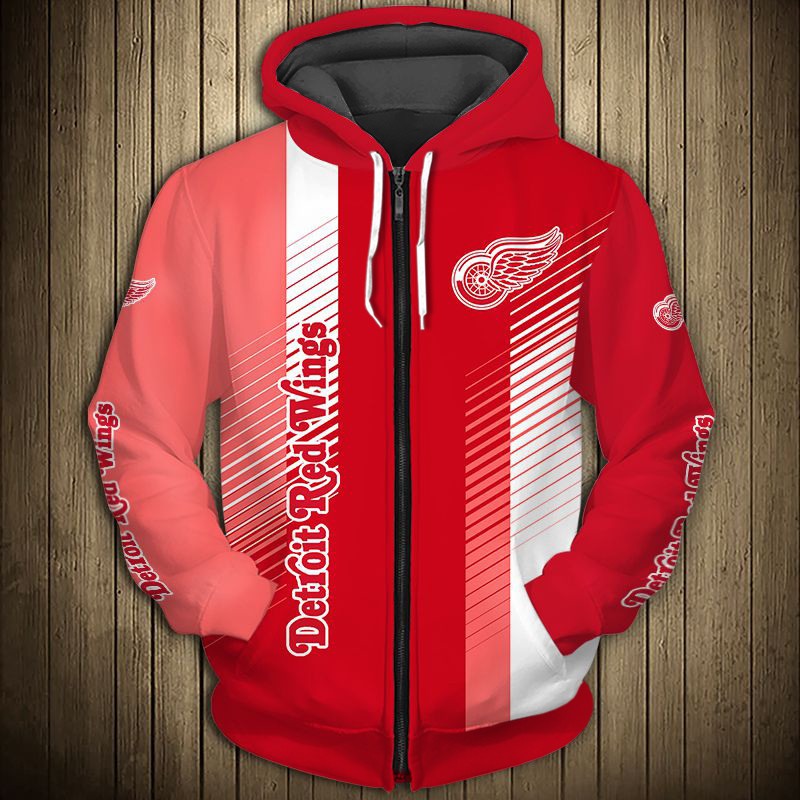 Detroit Red Wings Cute Design All Over Print 3D Pullover Hoodie