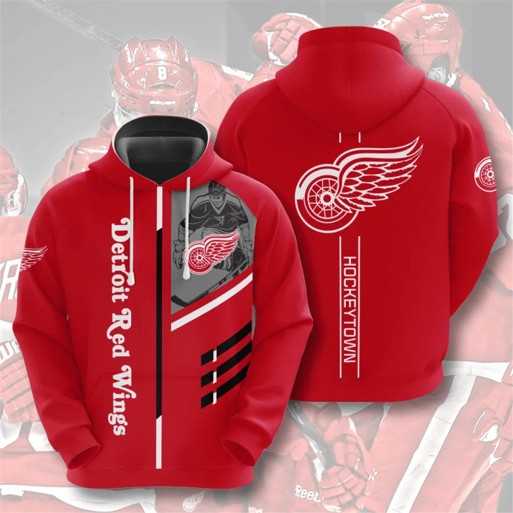 Detroit Red Wings Hockey Town All Over Print 3D Hoodie For Fans