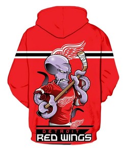 Detroit Red Wings Mascot All Over Print 3D Hoodie For Fans