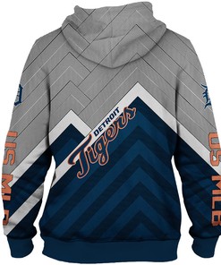 Detroit Tigers All Over Print 3D Baseball Zip Hoodie For Fans Of Mlb 
