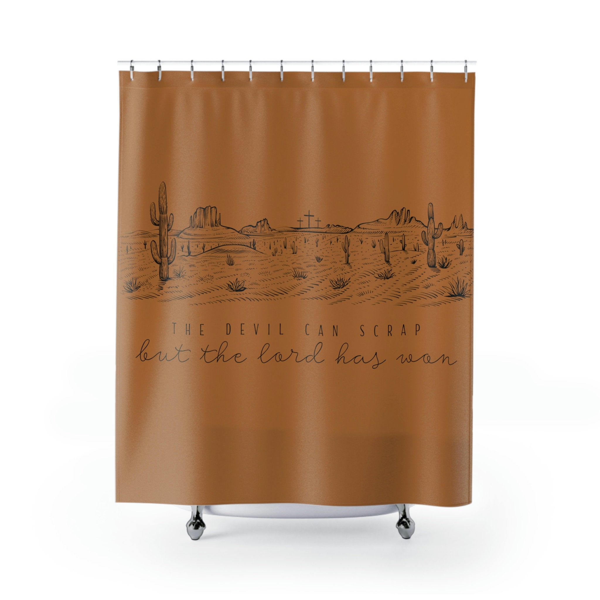 Devil Can Scrap Shower Curtain To Spice Up Your Western Bathroom Decor - Image 2