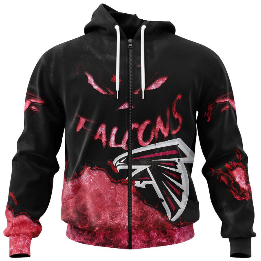 Devil Eyes 3D Hoodie For Atlanta Falcons Fans