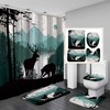 Dia Magico Cabin Shower Curtain With Wildlife Animals And Rustic Country Charm