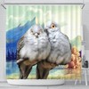 Diamond Dove Bird Print Shower Curtain For A Nature-Loving Bathroom