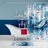 Digital Print Blue Whale Shower Curtain - Durable and Waterproof