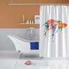 Digital Print Fish Shower Curtain - Waterproof Mould Resistant Bathroom Decor
