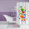 Digital Print Hearts Shower Curtain - Mould And Mildew Resistant For Your Bathroom