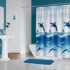 Digital Print Waterproof Washable Mould and Mildew Resistant Whales Shower Curtain for Long-lasting Use 
