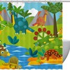 Dinosaur Animal Shower Curtain For A Unique And Colorful Bathroom Decor