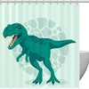 Dinosaur Background Shower Curtain For An Adventure-Themed Bathroom