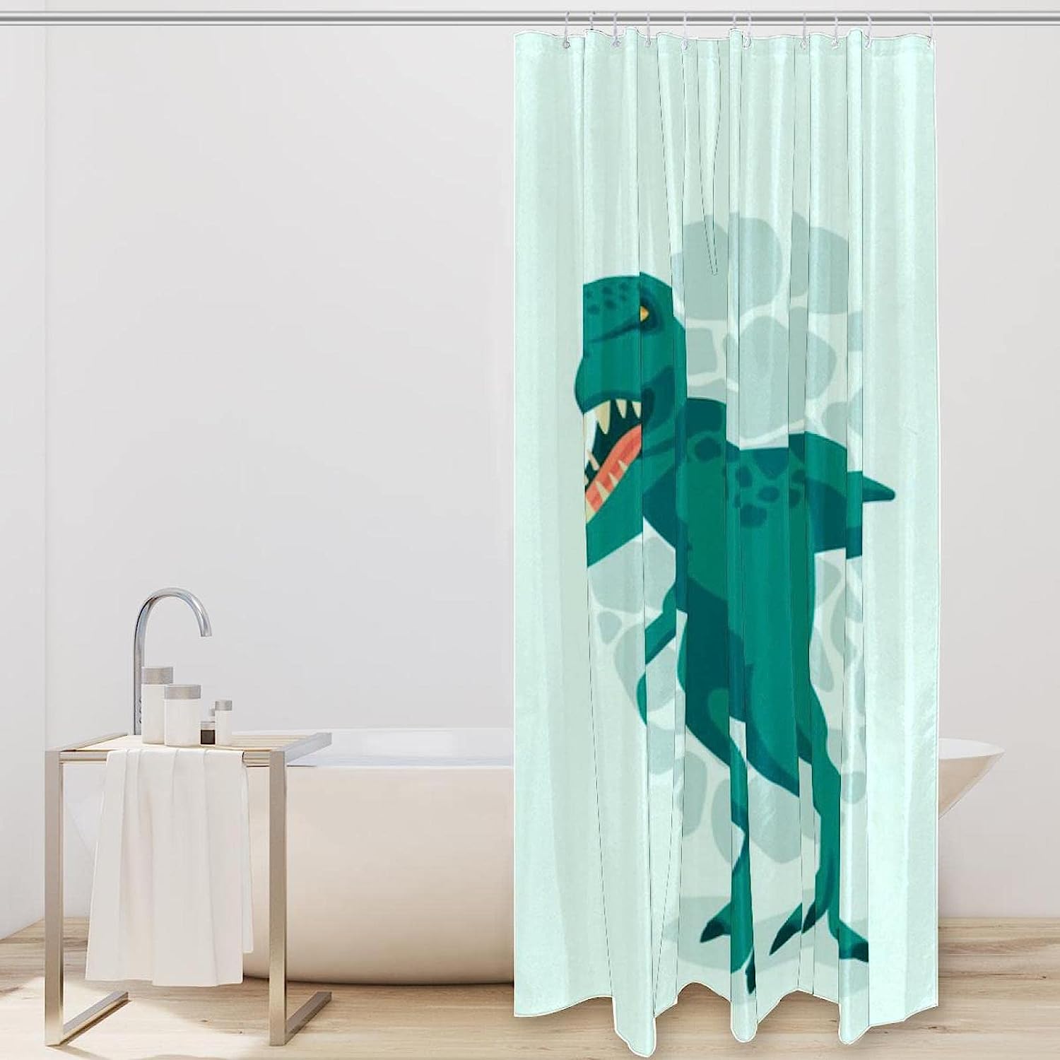 Dinosaur Background Shower Curtain For An Adventure-Themed Bathroom - Image 2