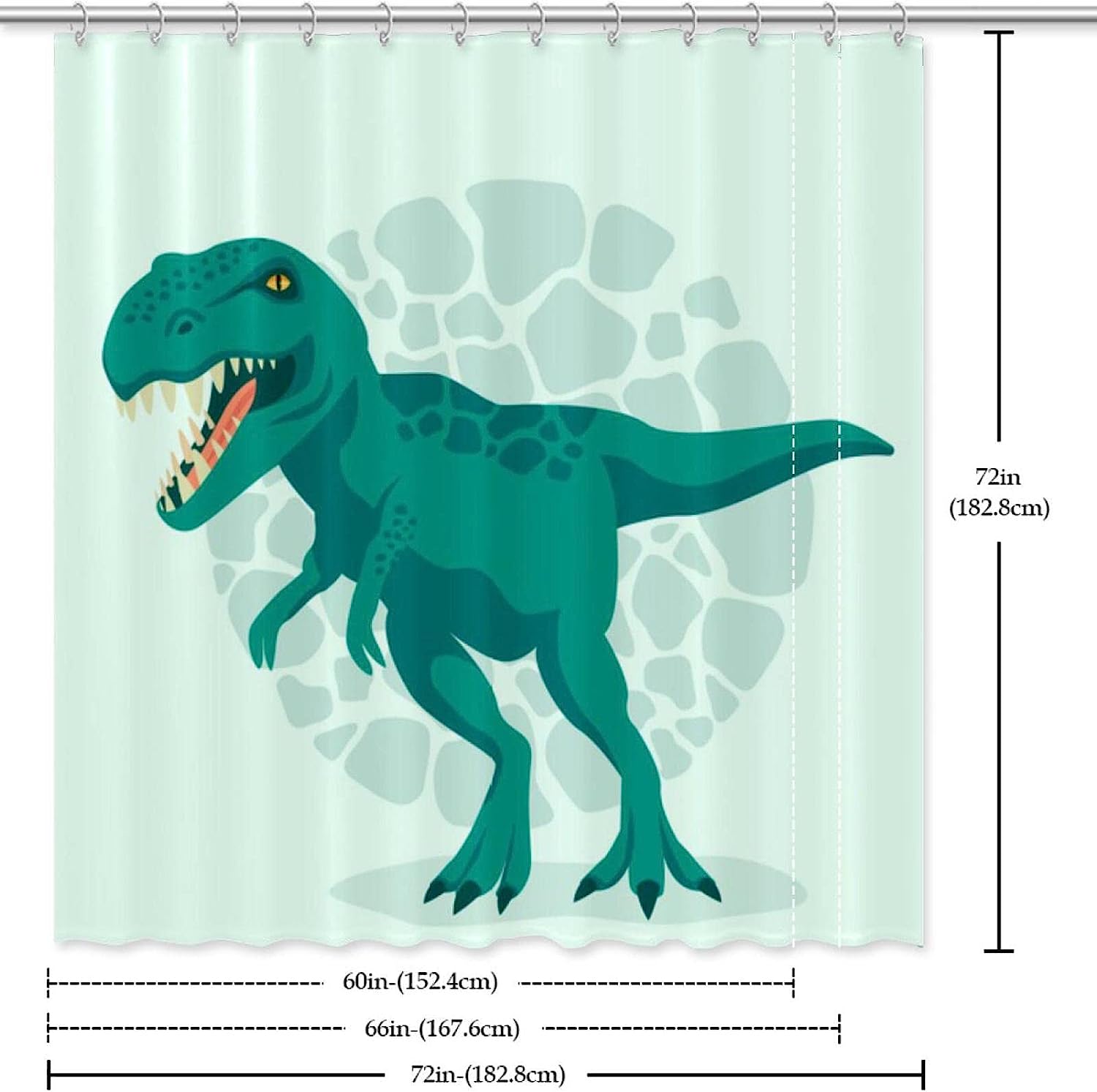Dinosaur Background Shower Curtain For An Adventure-Themed Bathroom - Image 3
