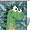 Dinosaur Characters Print Shower Curtain For Kids Bathroom