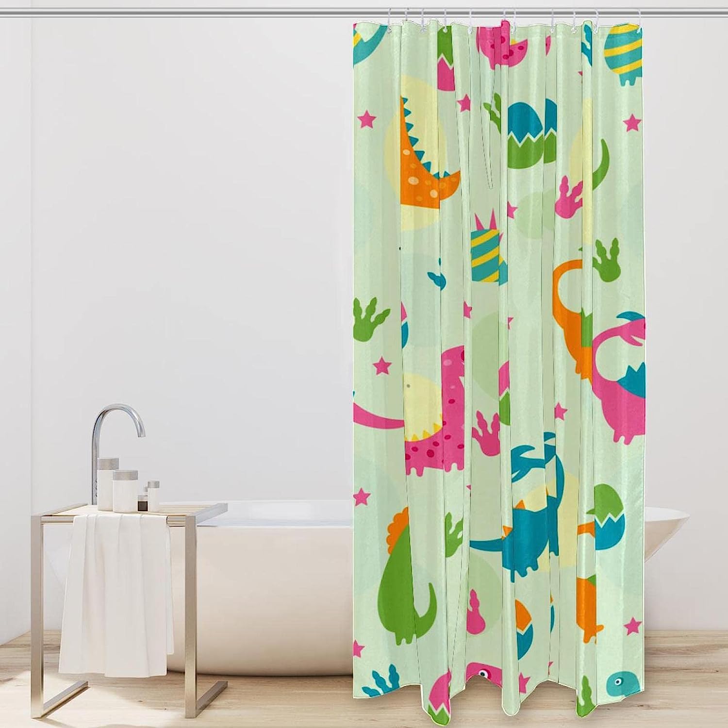 Dinosaur Eggs Printed Shower Curtain In Multiple Colors - Image 2