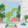 Dinosaur Illustration Shower Curtain
