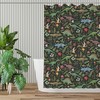 Dinosaur Jungle Shower Curtain for Rustic Farmhouse Bathroom Decor Fabric