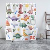 Dinosaur Jurassic Shower Curtain Colorful And Creative Bathroom Accessory With Printed Pattern