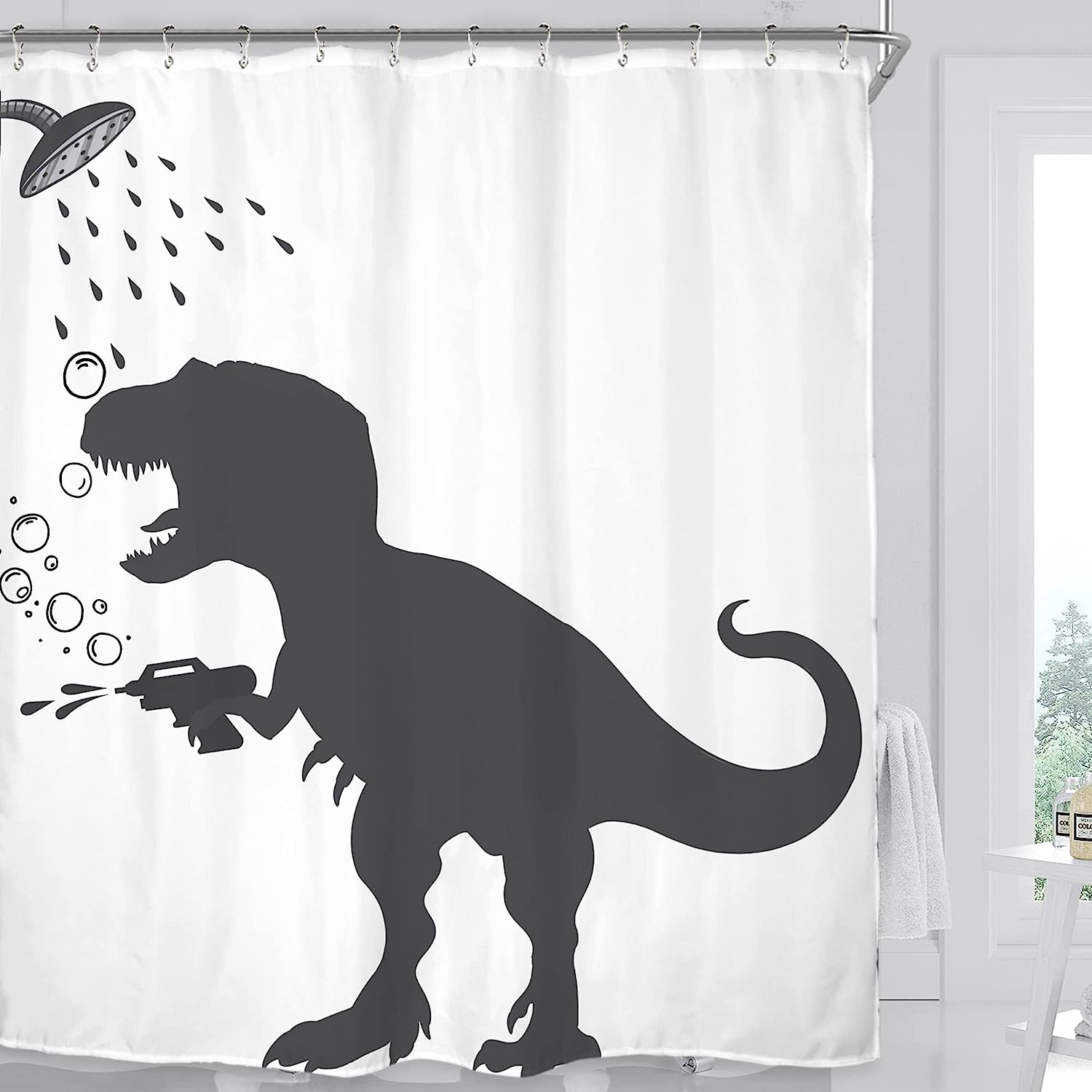 Dinosaur Kids Shower Curtain for a Fun Bathroom