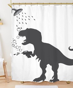 Dinosaur Kids Shower Curtain for a Fun Bathroom