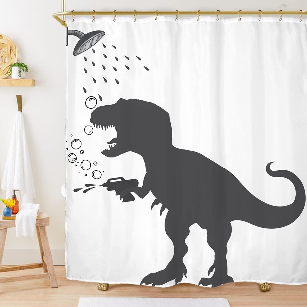 Dinosaur Kids Shower Curtain for a Fun Bathroom