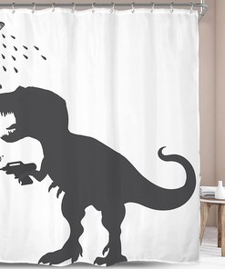 Dinosaur Kids Shower Curtain for a Fun Bathroom